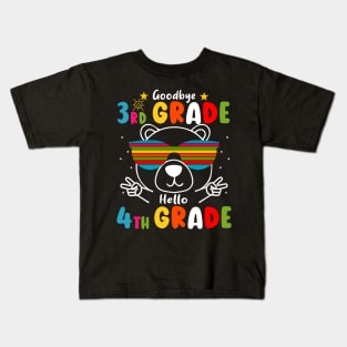 Goodbye 3rd Grade Graduation Hello 4th Grade Last Day Of School Bear Kids T-Shirt